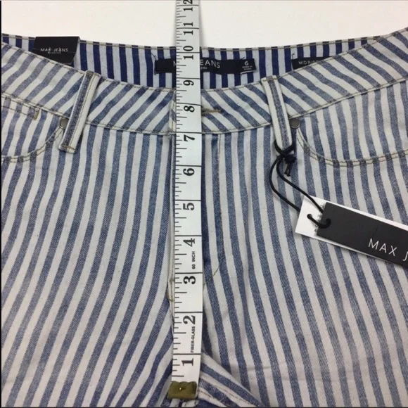 NWT MAX jeans Jailbird Strip Shorts - Picture 4 of 8